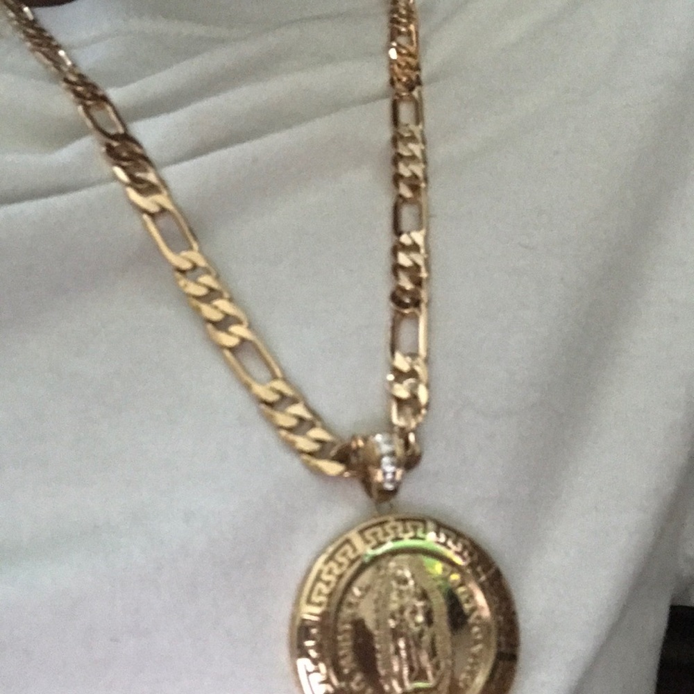14K gold Chain (Virgin Mary & Saint Jud)